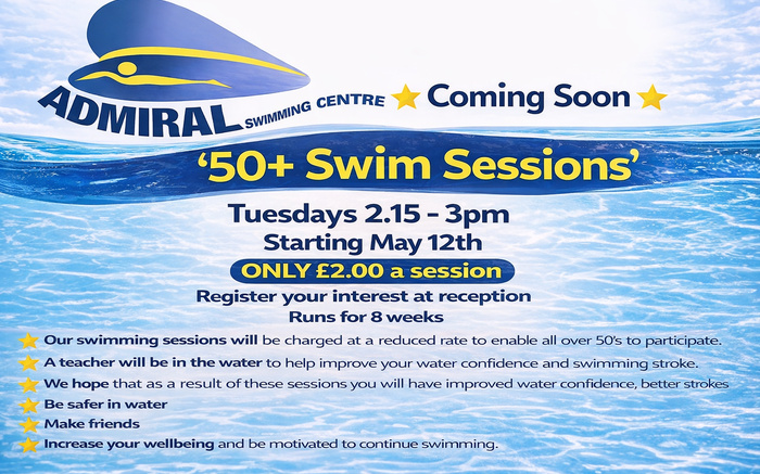 Over 50’s Swim Sessions